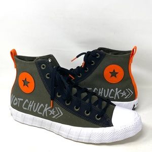 Converse Untitl3D 70 High Top Khaki Orange Men’s Canvas Sneakers Skate 170996C